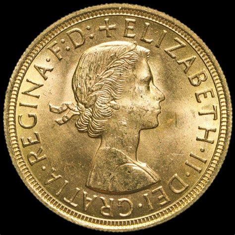 1957 Elizabeth II Gold Full Sovereign | Elizabeth ii, Gold, Sovereign