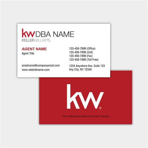 Keller Williams Business Cards In Keller Williams Business Card Templates