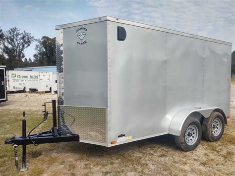 2022 Diamond Cargo 6X12 Tandem Axle SILVER Enclosed Cargo Trailer | Brooklet, GA Truck and ...