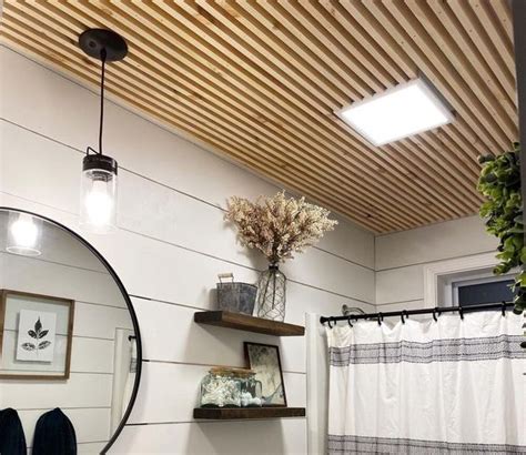 Wood Ceiling Ideas Bathroom | Shelly Lighting