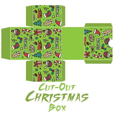 Christmas Gift Box Template - 10 Free PDF Printables | Printablee