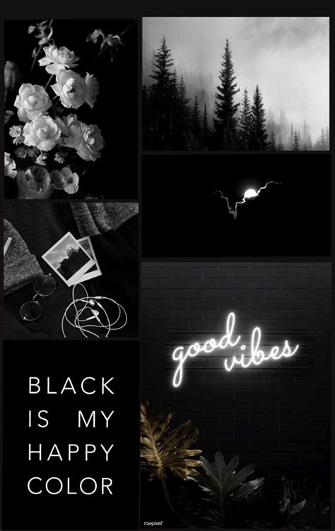 Black Aesthetic Mood Board | Happy colors, Black aesthetic, Mood board