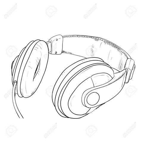 Headphones Drawing at GetDrawings | Free download