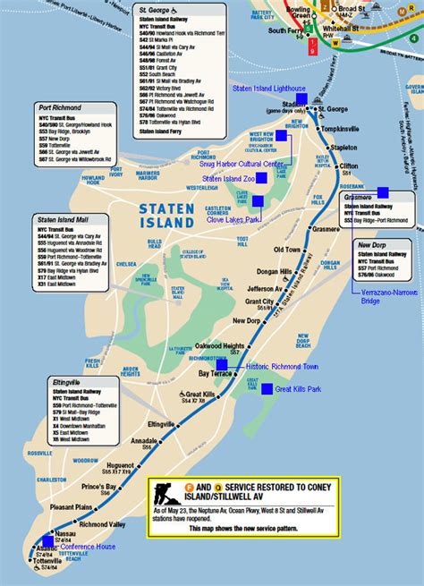 City of New York : New York Map | MTA Staten Island Railroad Map