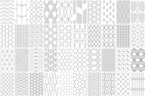 40 Seamless Geometric Line Patterns