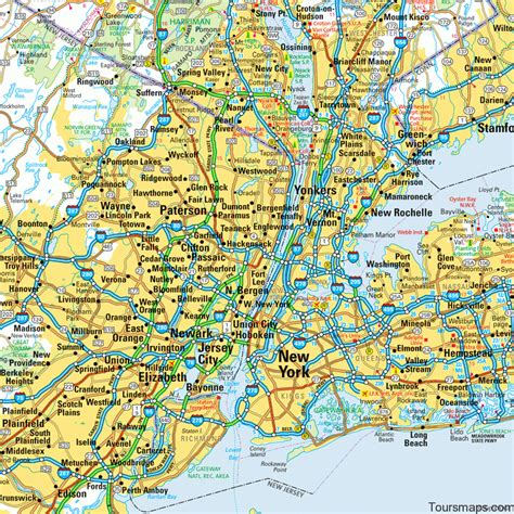 Map of New York City - ToursMaps.com