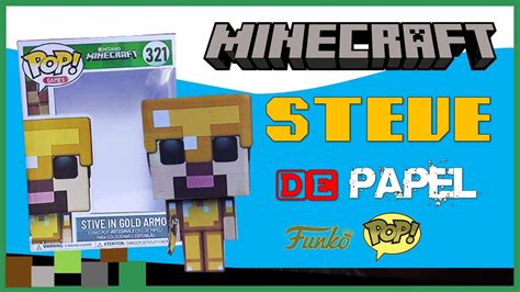 ️ STEVE #MINECRAFT funko Pop Papel papertoy papercraft 2022 - YouTube