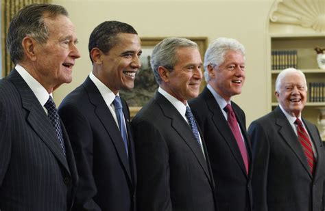 George W. Bush, Barack Obama, Bill Clinton, Jimmy Carter, George H.W ...