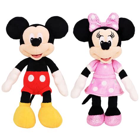 Buy DisneyJunior Mickey Mouse and Minnie Mouse Beanbag Plushie 2-Pack Stuffed Animals Online at ...