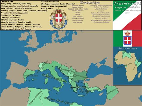 Map of the Italian empire around 1941. : r/imaginarymaps