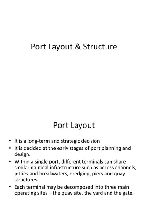 Port Layout Structure | PDF | Crane (Machine) | Cargo