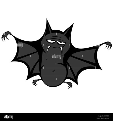 Funny freaky bat - a big black fat bat is smiling at you Stock Photo ...