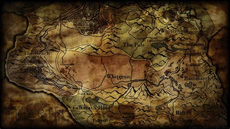 Skyrim Map Wallpapers - Wallpaper Cave