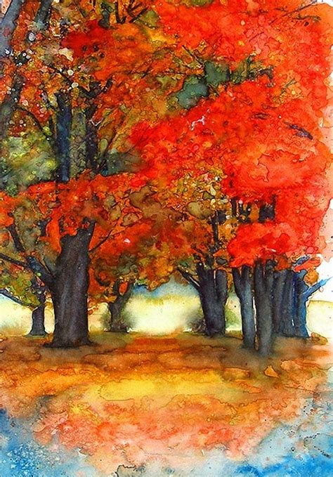 17 Best images about Watercolor leaves and fall scenes on Pinterest | Autumn, Watercolour and ...