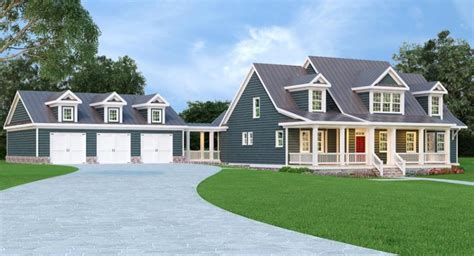 Cape Cod Plan: 3,362 Square Feet, 3 Bedrooms, 2.5 Bathrooms - 009-00207