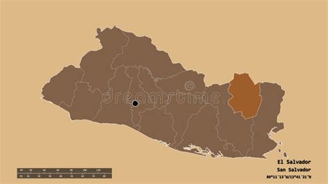 Ubicación Del Departamento De Morazan En El Mapa El Salvador 3d Signo ...