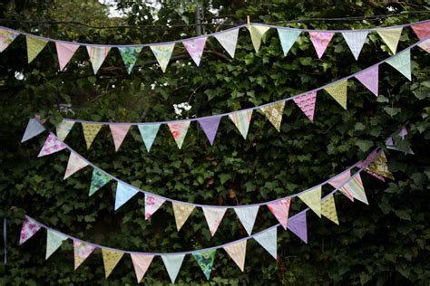 Custom Wedding Bunting 80' Fabric Flag Banner by StarlitNestGifts