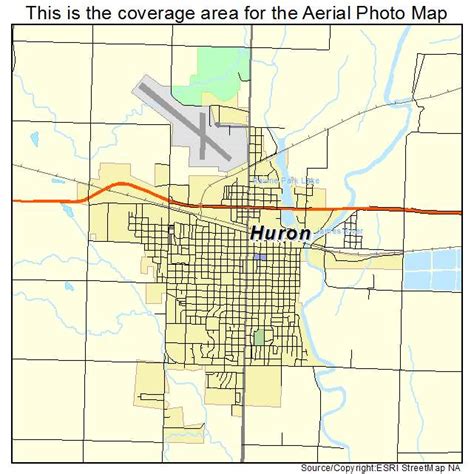 Aerial Photography Map of Huron, SD South Dakota