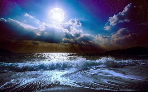 Ocean Waves at Night Wallpapers - Top Free Ocean Waves at Night Backgrounds - WallpaperAccess