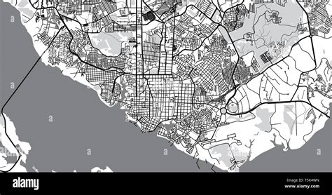 Urban vector city map of Manaus, Brazil Stock Vector Image & Art - Alamy