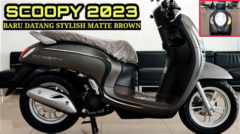 SCOOPY 2023 STYLISH MATTE BROWN - YouTube