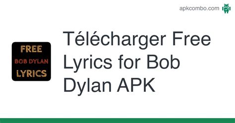 Free Lyrics for Bob Dylan APK (Android App) - Télécharger Gratuitement