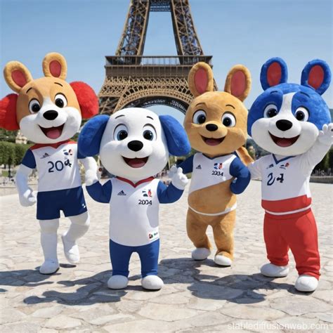 France 2024 Olympic Mascots | Stable Diffusion Online