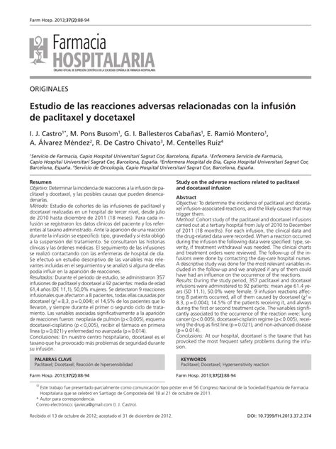 (PDF) [Study on the adverse reactions related to paclitaxel and ...