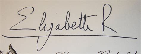 Queen Elizabeth Signature