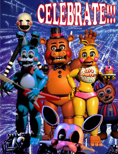 FNaF 1 Celebrate Poster (FNaF 2 version) by Piggy-Ham-Bacon on DeviantArt