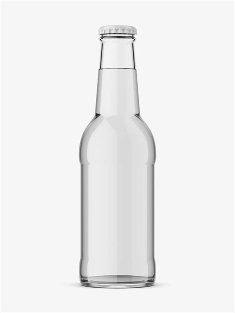 Glass bottle mockup / Transparent - Smarty Mockups