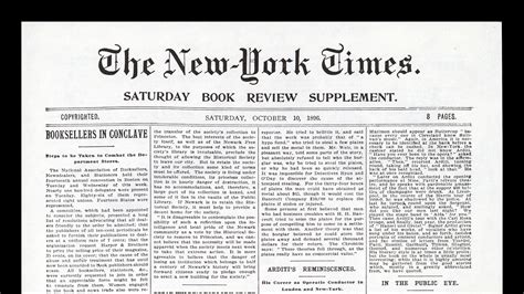 ‘We Begin Today the Publication of a Supplement Which Contains Reviews of the New Books’ - The ...