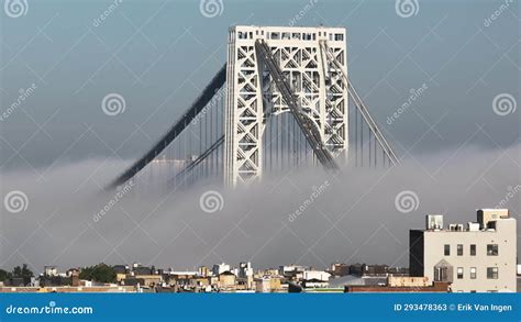 George Washington Bridge at Sunrise Stock Video - Video of building ...