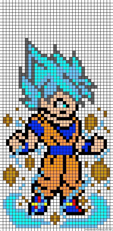 dessin pixel dbz - Les dessins et coloriage | Pixel art sangoku, Dessin pixel, Pixel art