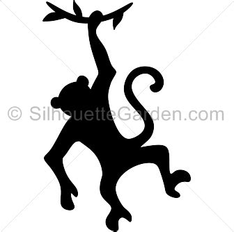 Hanging Monkey Silhouette - Free Clip Art, Printable, and Vector Downloads