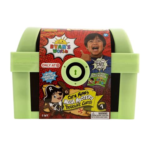 Ryan's World Cap?n Ryan?s Glow-In-The-Dark Mega Mystery Treasure Chest - Walmart.com