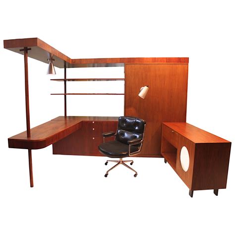 Vintage 1949 Mid-Century Modern Custom L-Shaped Office Desk by George Nelson For Sale at 1stDibs ...