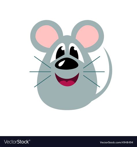 Cute cartoon mouse stylized funny monster Vector Image