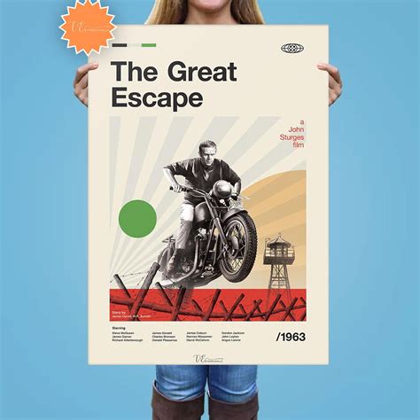 The Great Escape Movie Poster the Great Escape Movie Prints - Etsy