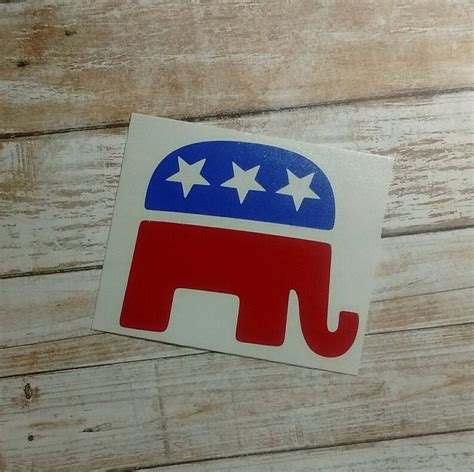 Republican Elephant Decal/Republican Elephant Sticker/ YETI | Etsy