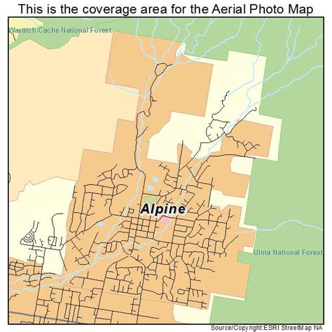 Aerial Photography Map of Alpine, UT Utah