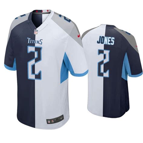 Titans Julio Jones Navy And White Split Game Jersey – US Sports Nation