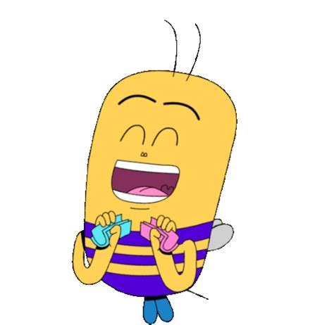Smiling Bee Happily Throws Papers In The Air Sticker - Coupons Confetti ...