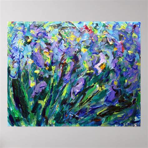 Abstract Iris Flower Fine Art Poster Prints | Zazzle