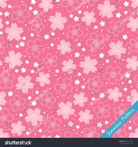 Japanese Cherry Blossom Kimono Seamless Pattern Stock Vector 344211494 - Shutterstock