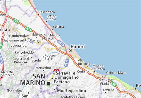 MICHELIN Rimini map - ViaMichelin