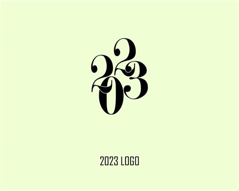 2023 logo typography 11186617 Vector Art at Vecteezy