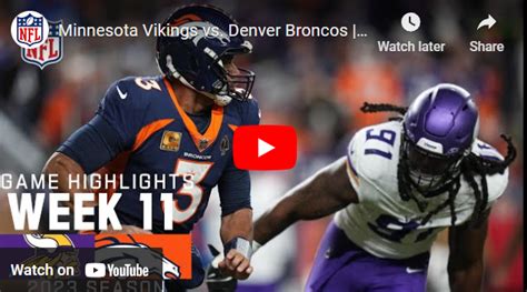 Sunday Night Football: Broncos-Vikings highlights from Week 11