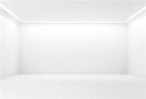 Premium Photo | A white room with a white floor