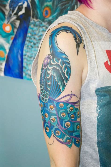 66 Numerous Wonderful Peacock Tattoo Ideas For People Who Are Extravagant